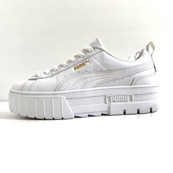 Puma Plataform Women's Triple White - Picture 4 of 8